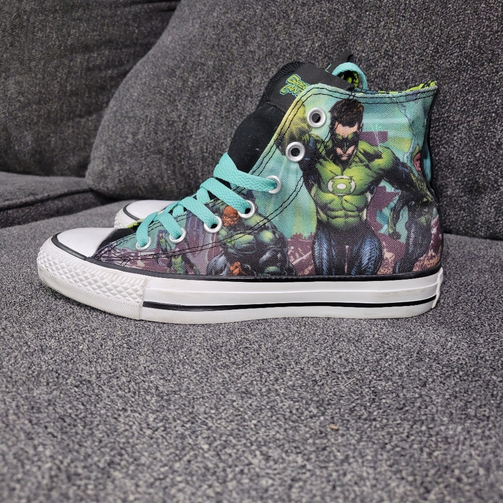 Converse Chuck Taylor All Shoes Green Lantern Comic Men’s 5 Women’s 7